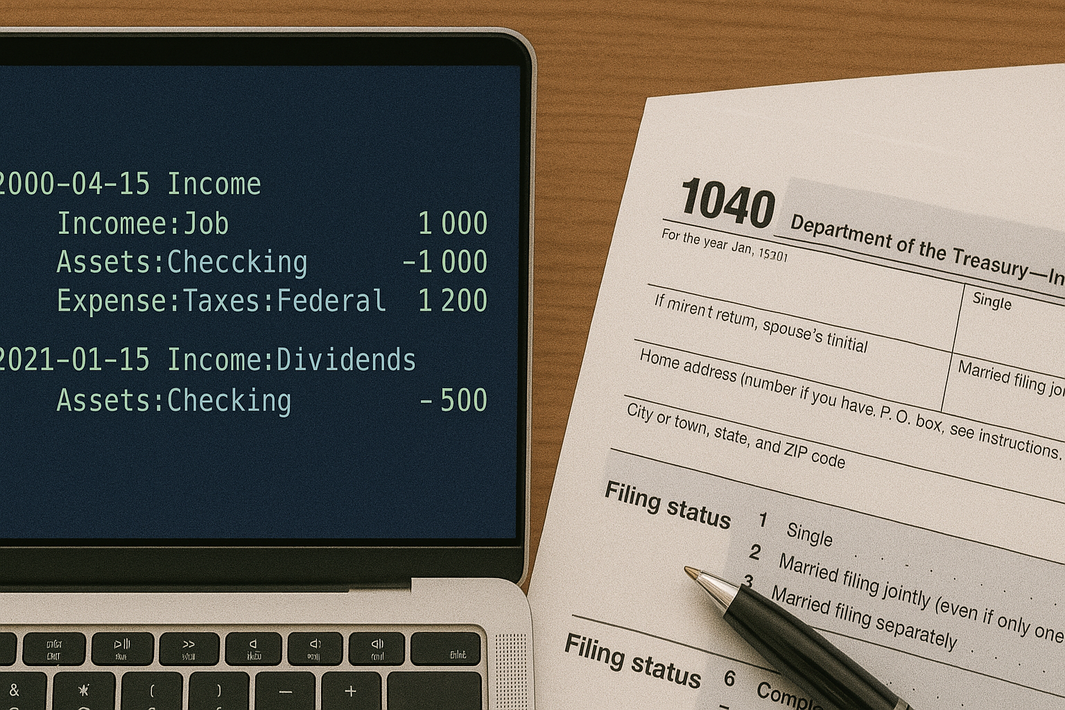 Recording taxes in Beancount